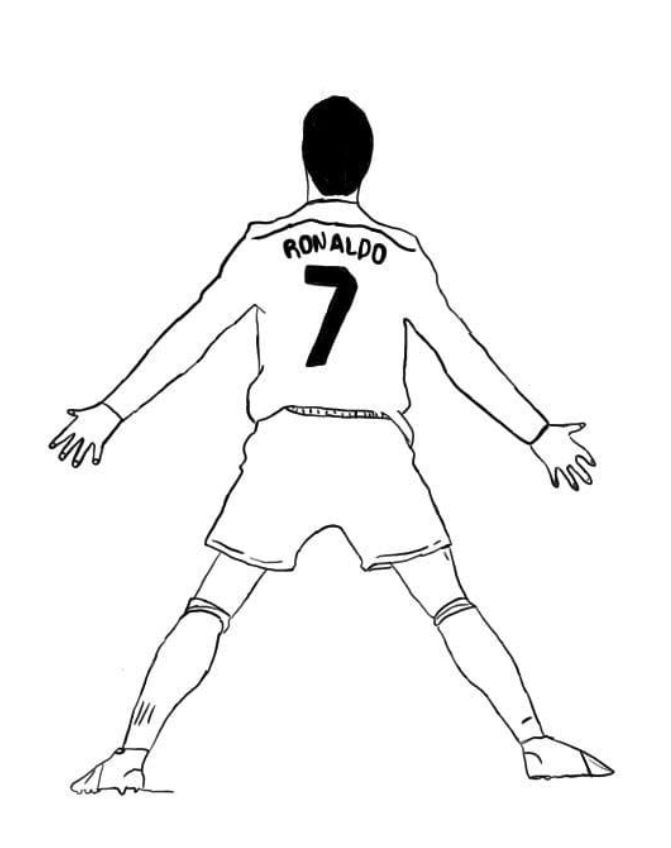 Cristiano Ronaldo Coloring Pages Free Printable PDF 