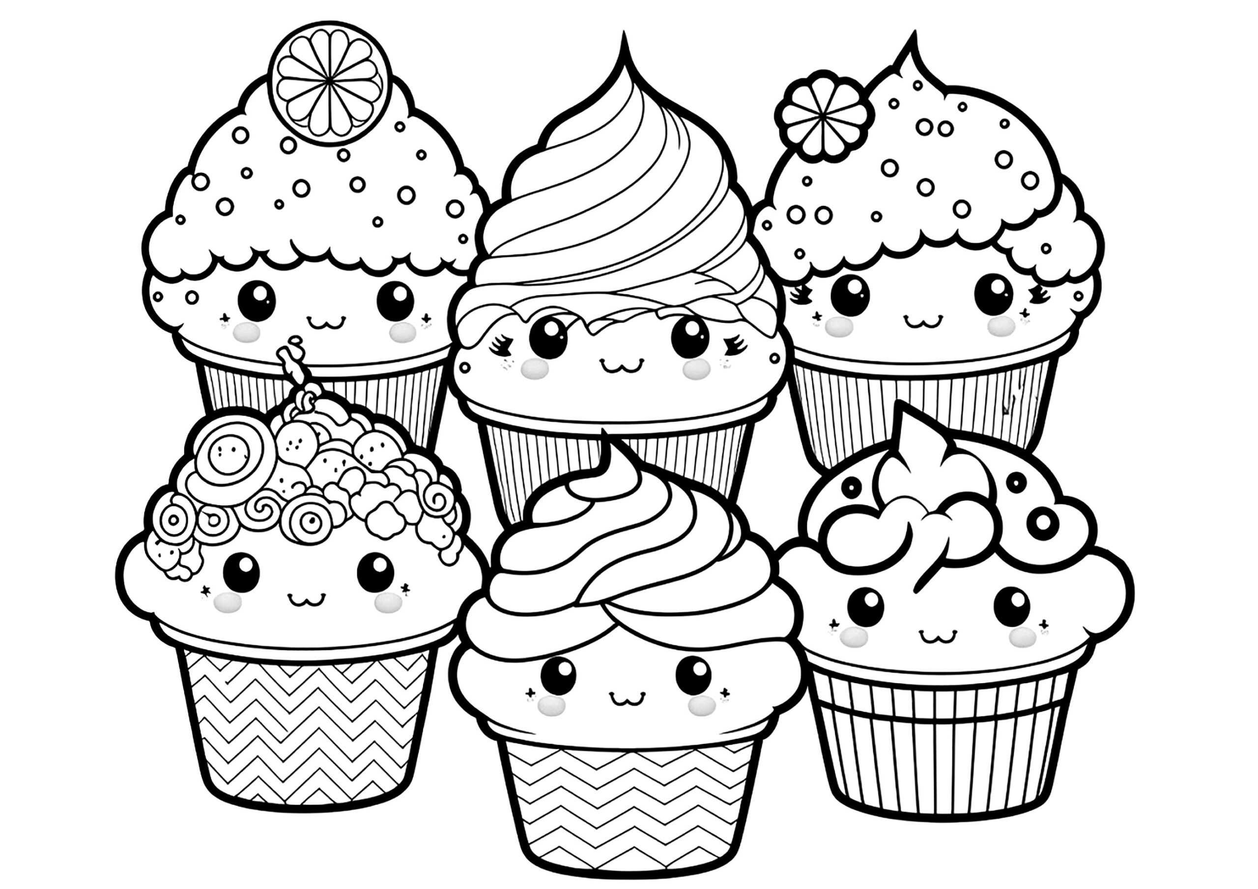 Cupcakes Coloring Pages