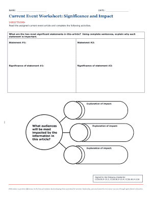 Current Event Worksheet Pdf Fill Online Printable Fillable
