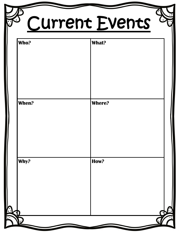 current events worksheet