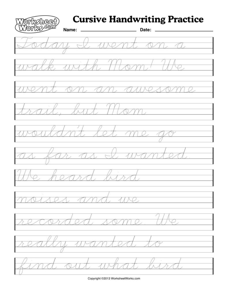 Cursive Handwriting Tracing Worksheets AlphabetWorksheetsFree