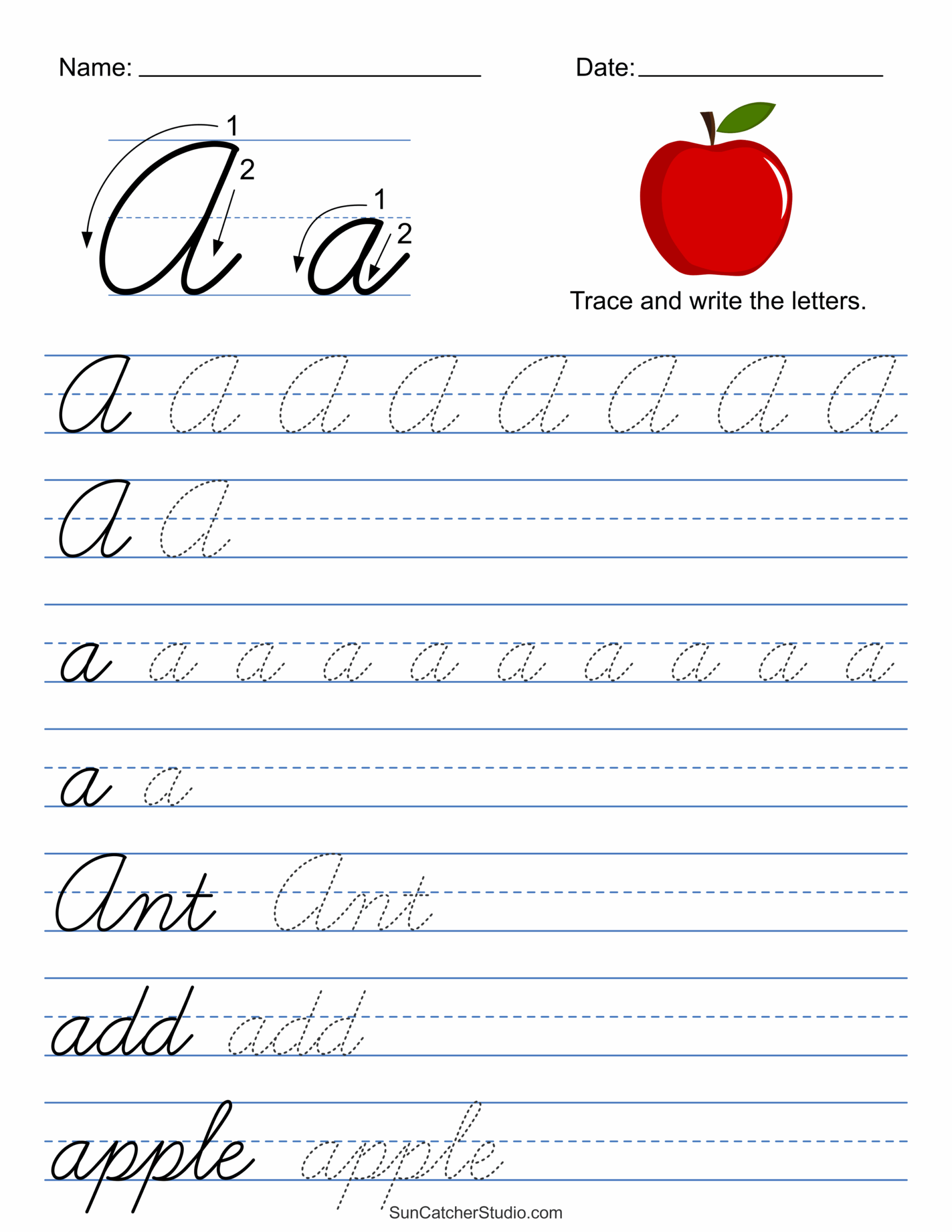 practising handwriting worksheets