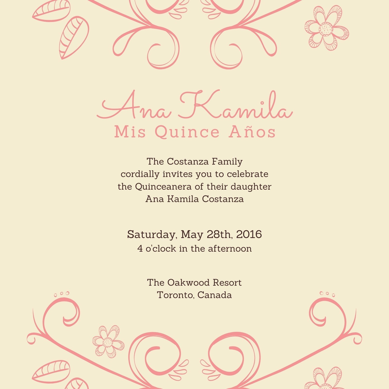 quinceanera invitations templates in spanish free