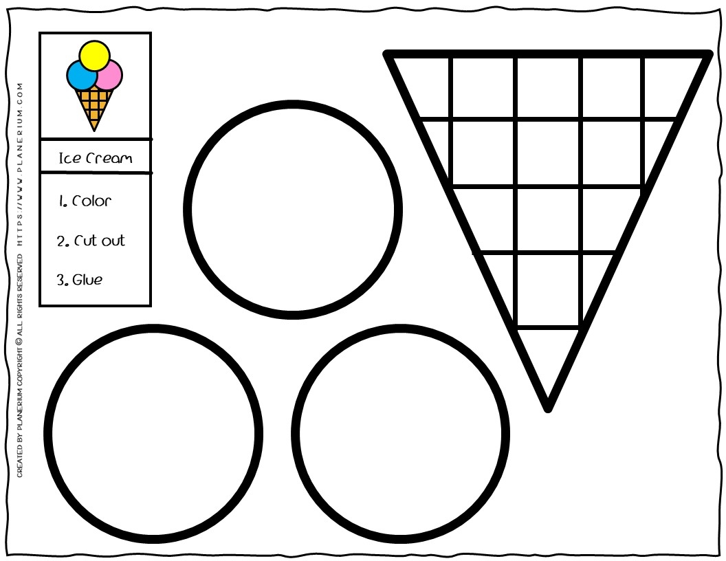 Cut And Glue Worksheet Ice Cream Planerium Worksheets Library