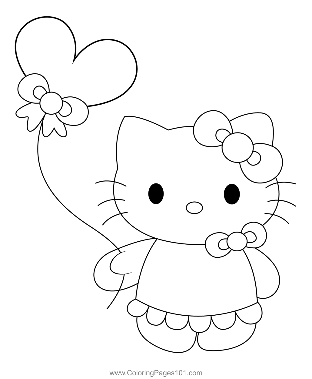 Hello Kitty Coloring Pages Free Printable
