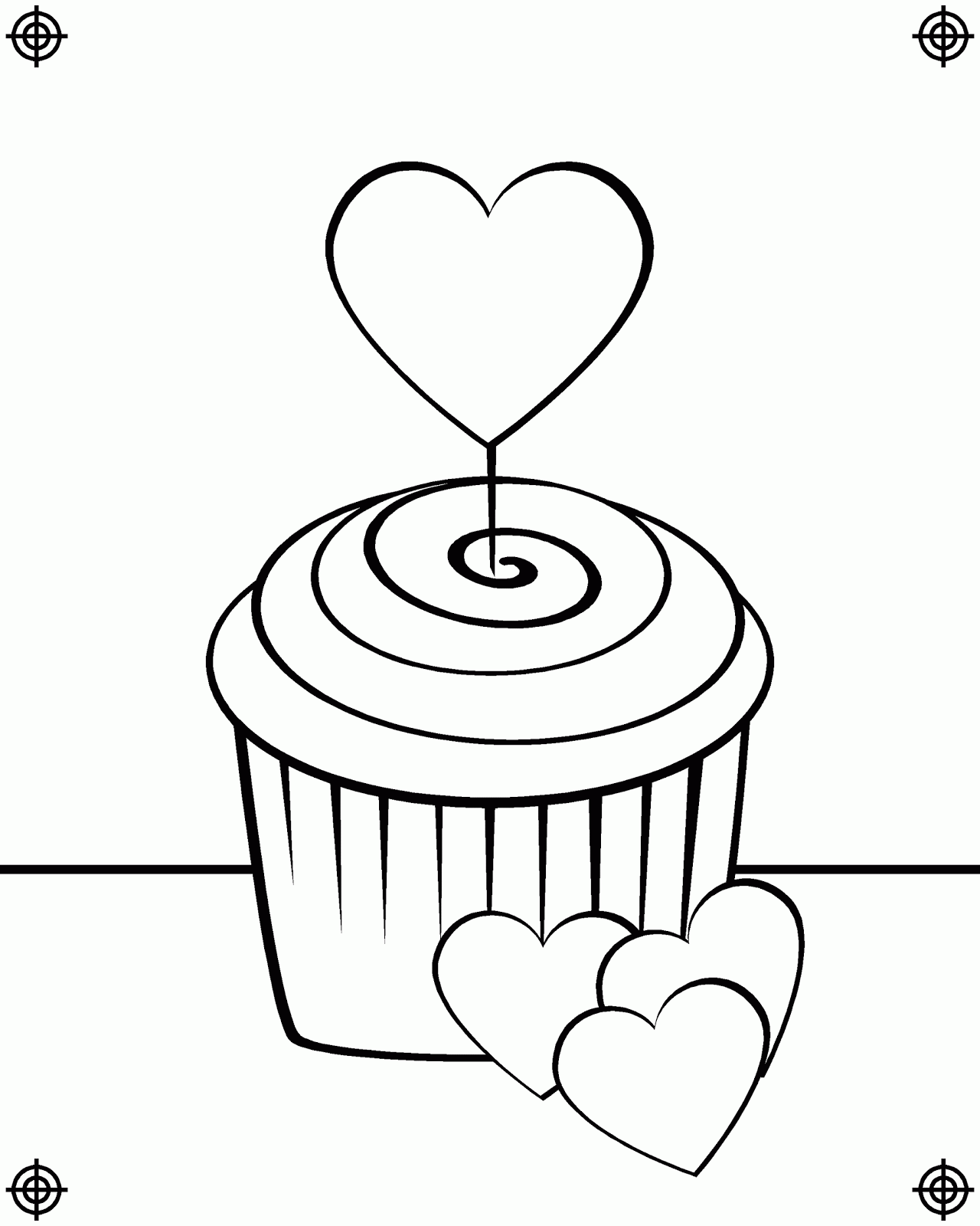Cute Cupcakes Coloring Pages Coloring Home