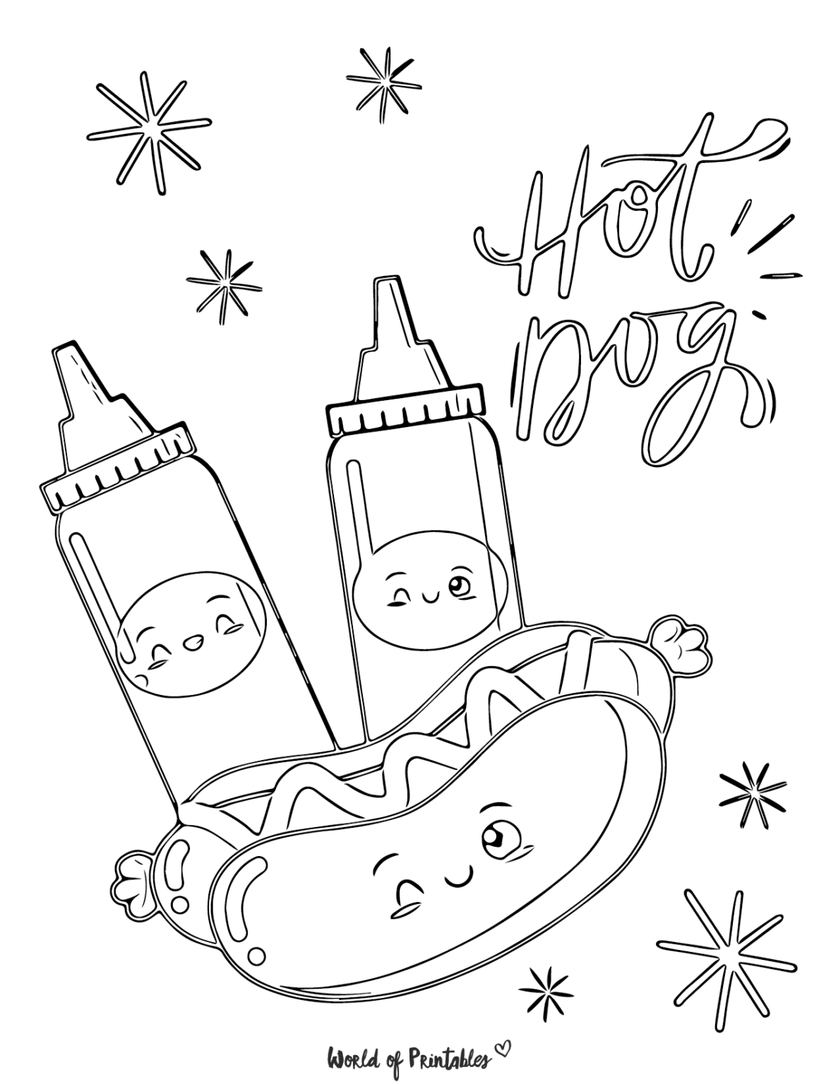 Food Cute Coloring Pages