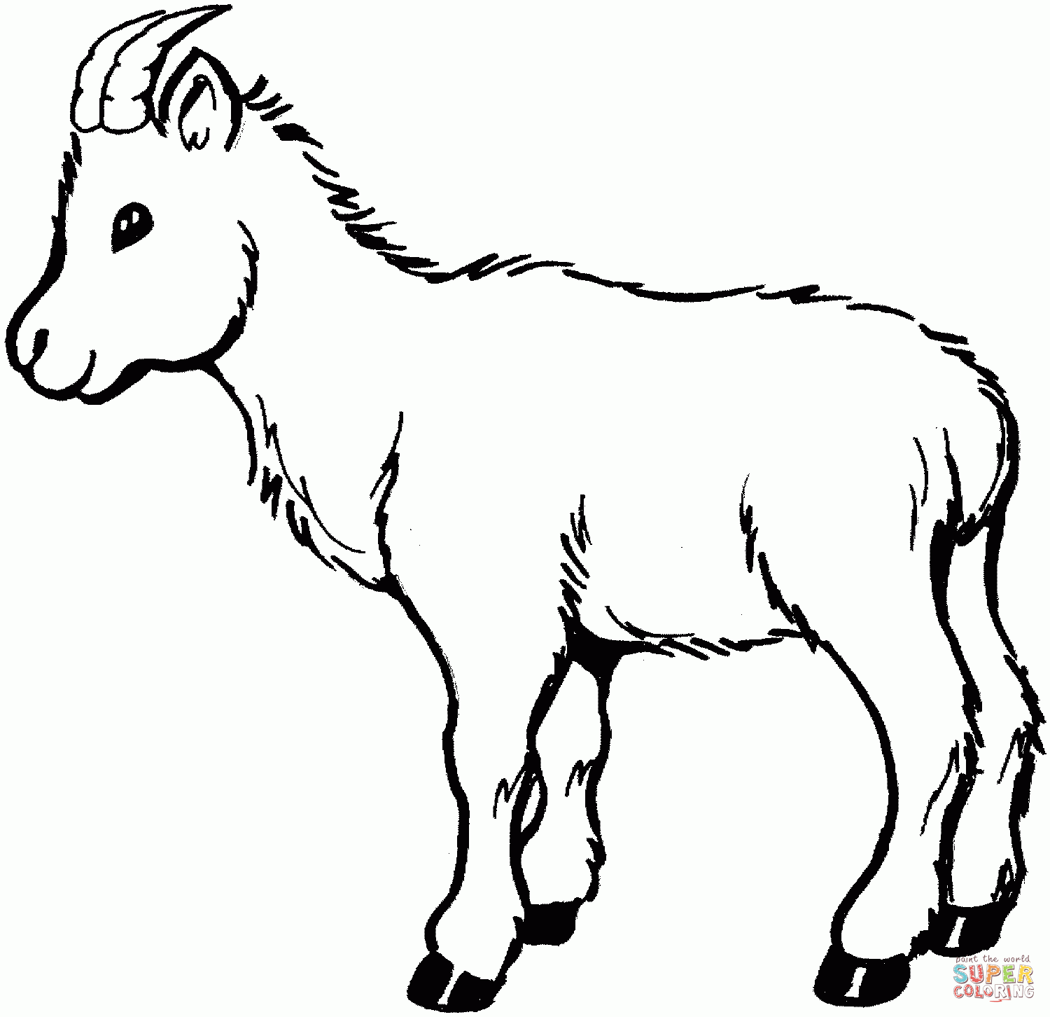 Cute Goat Coloring Pages Coloring Home