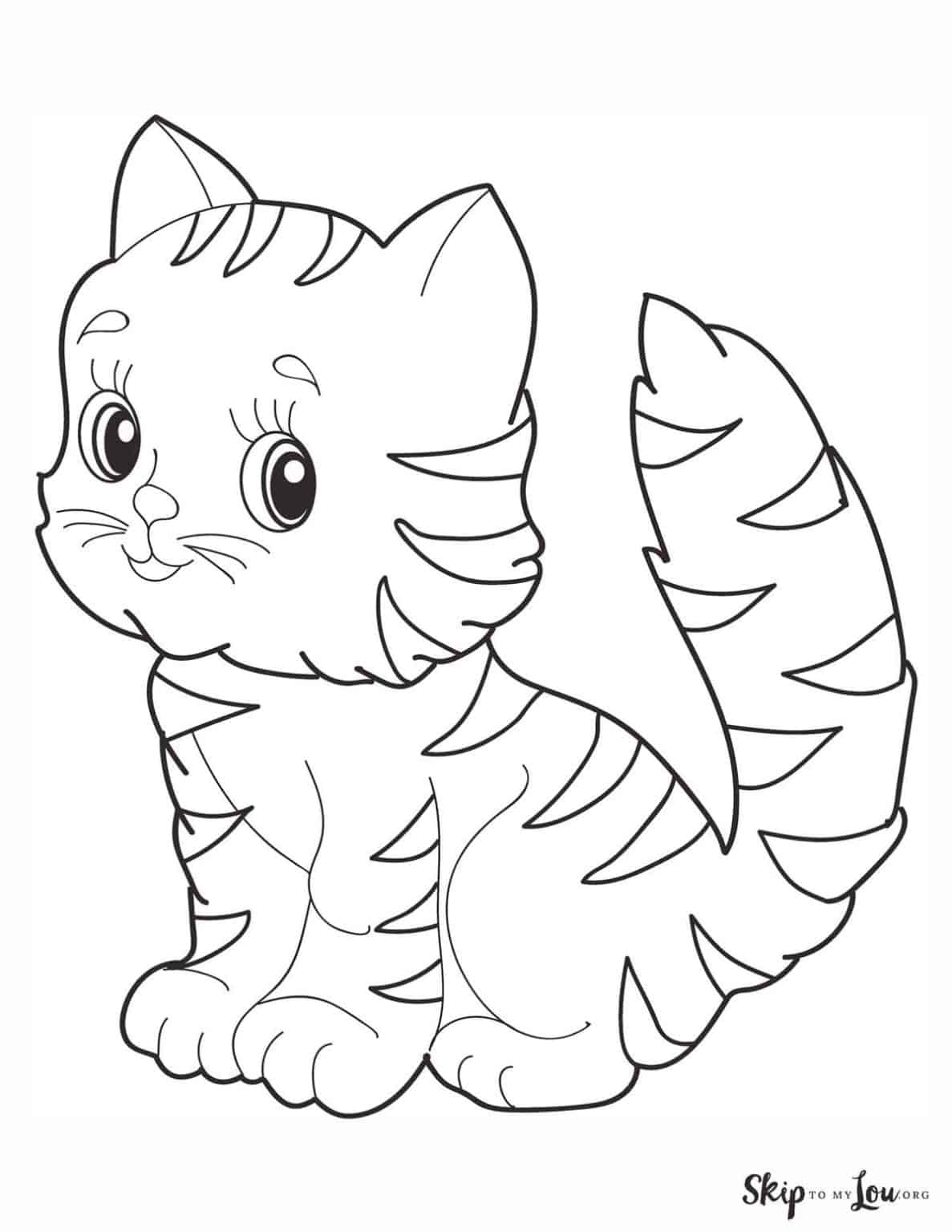 Cute Kitty Coloring Pages Skip To My Lou