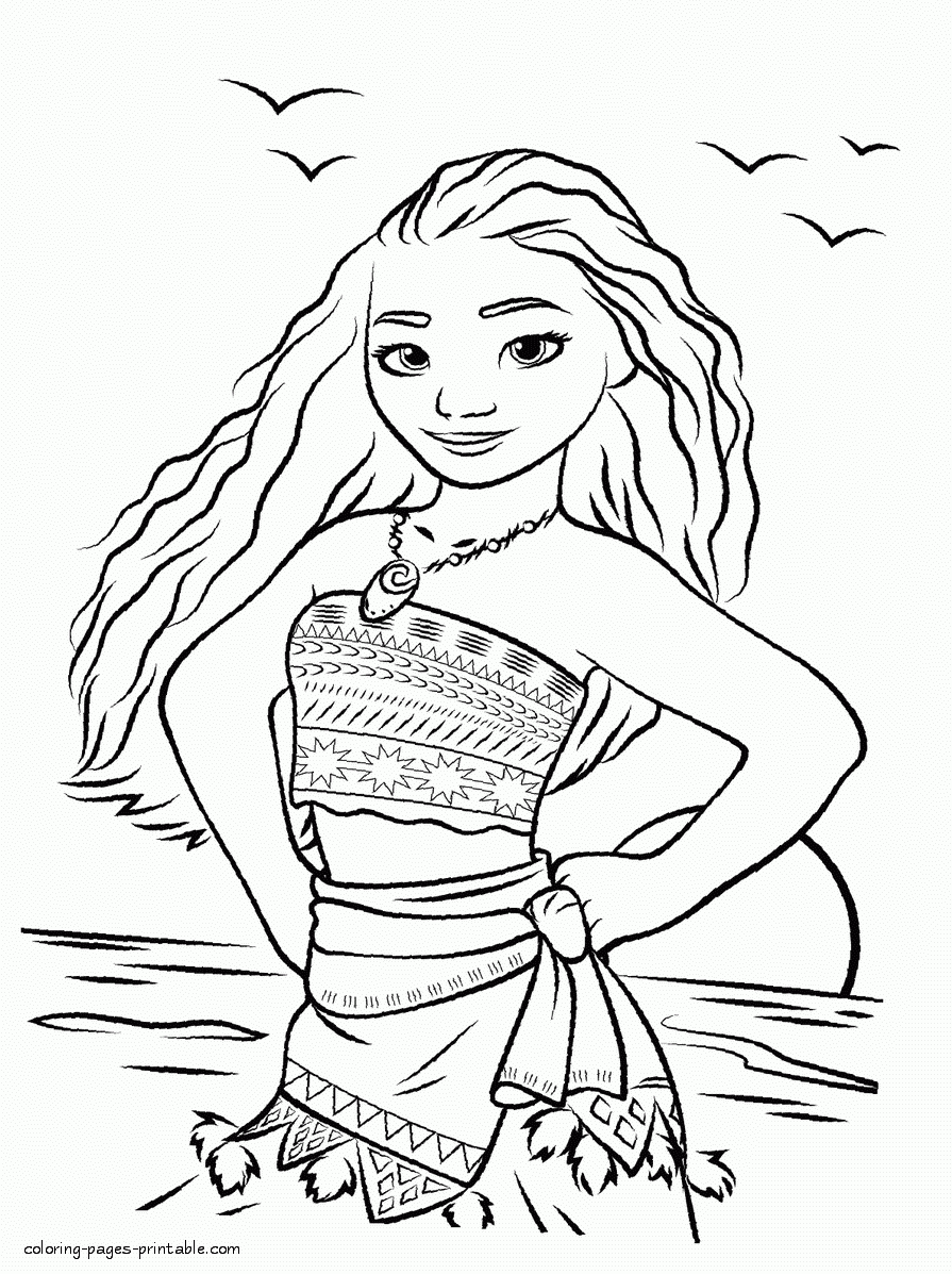 moana coloring pages free printable