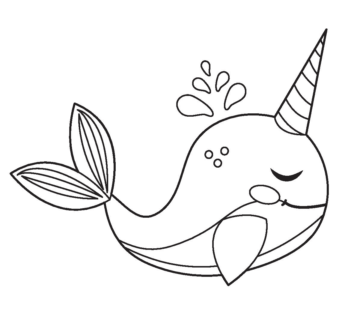 Narwhal Coloring Page