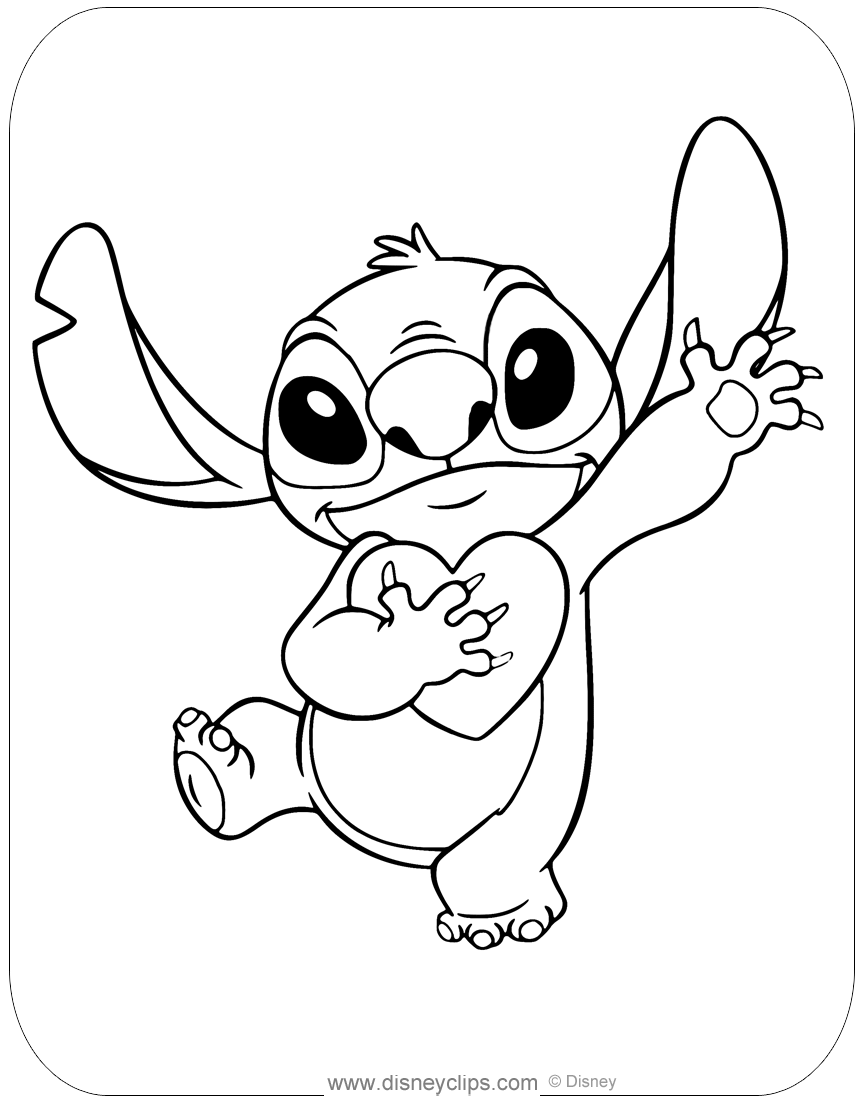 Cute Stitch Coloring Pages For Kids 76 Stitch Coloring Pages Lilo
