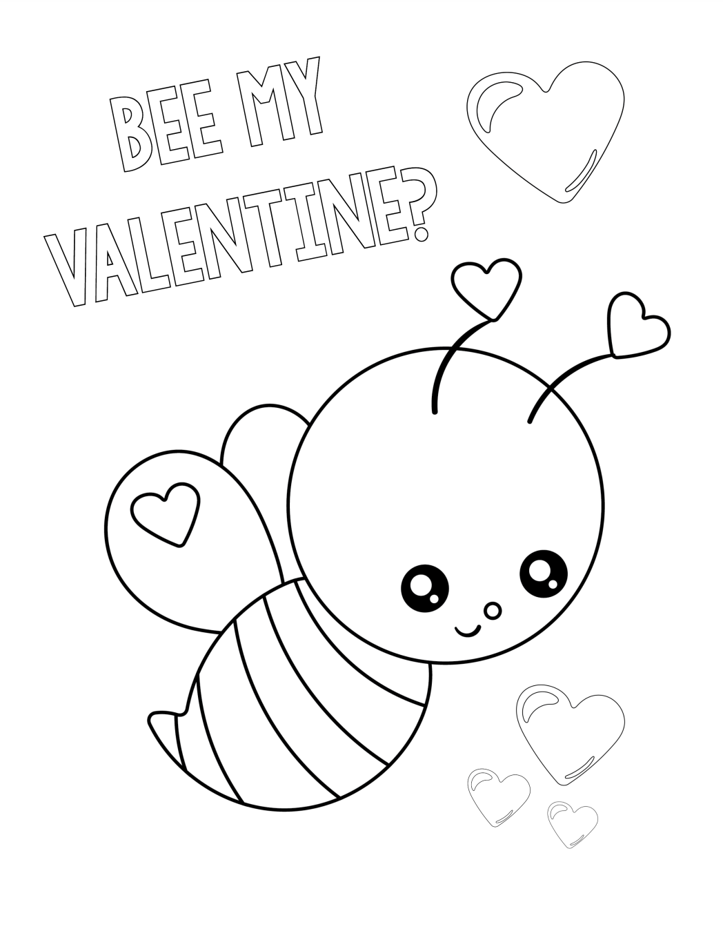 Easy Valentines Coloring Pages