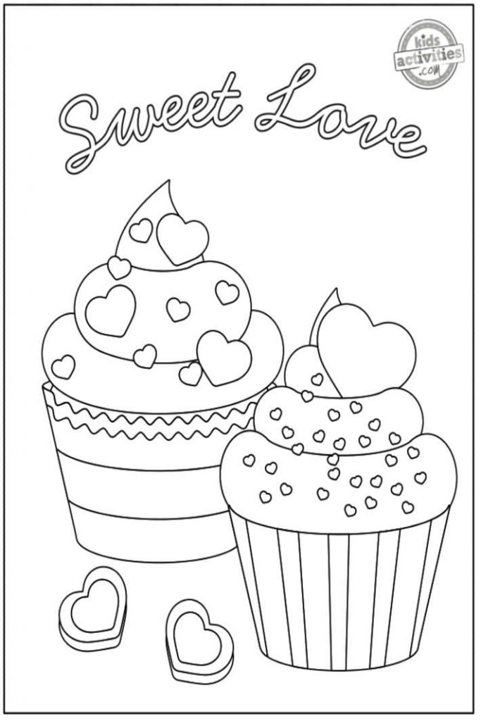Cute Valentine Coloring Pages