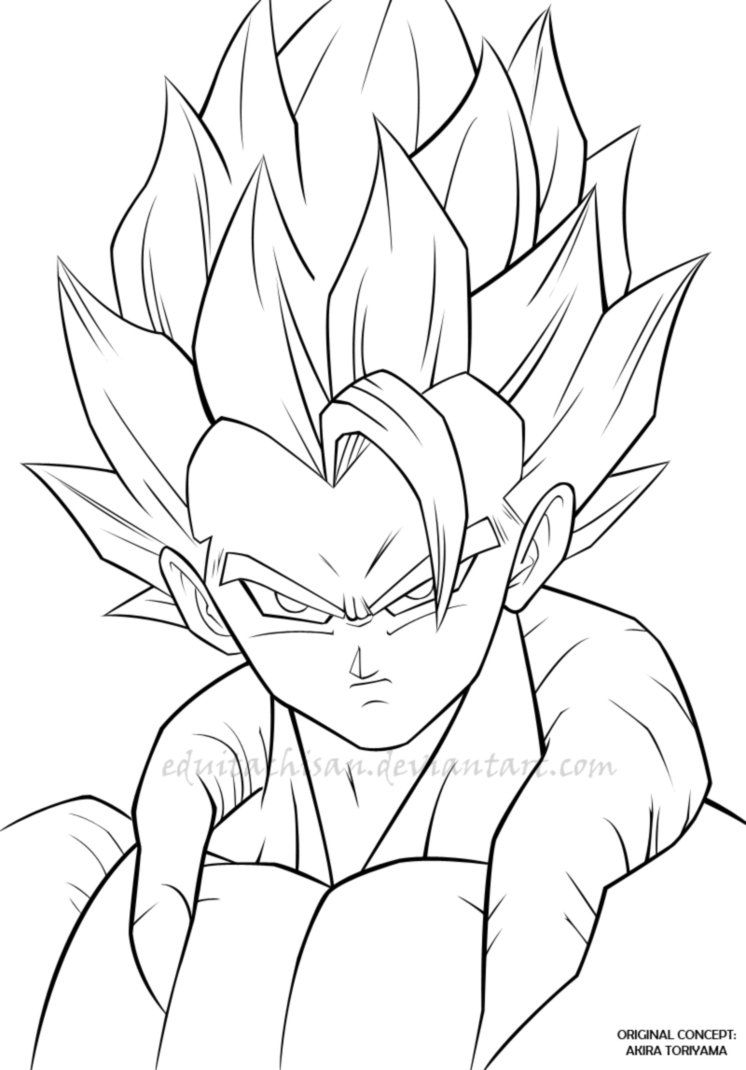 Dbz Gogeta Coloring Pages Coloring Home