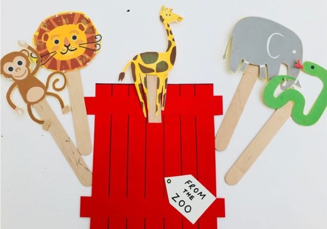Dear Zoo Craft With Animal Puppets Fun Animal Activities Mas Pas