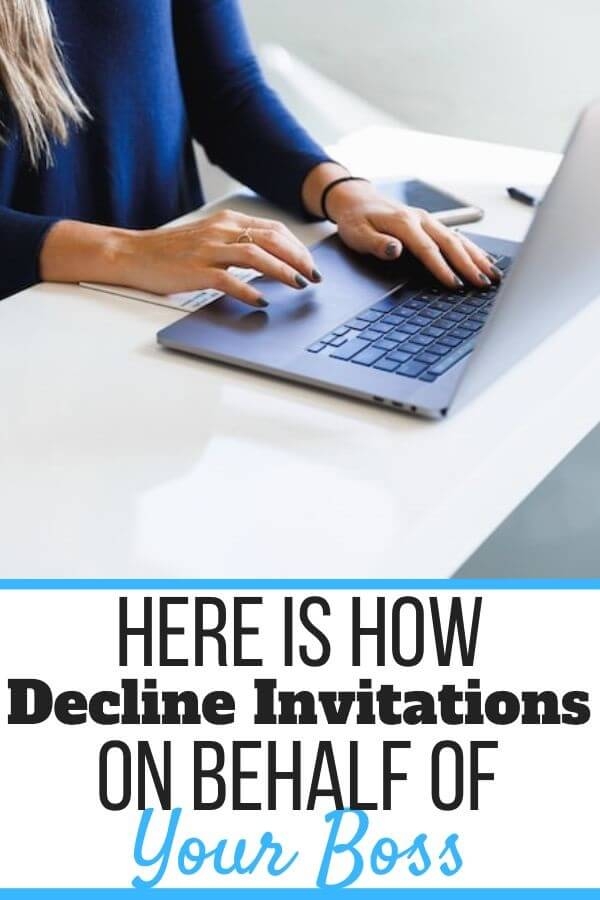 Declining An Invitation On Behalf Of Your Boss Samples Examples 