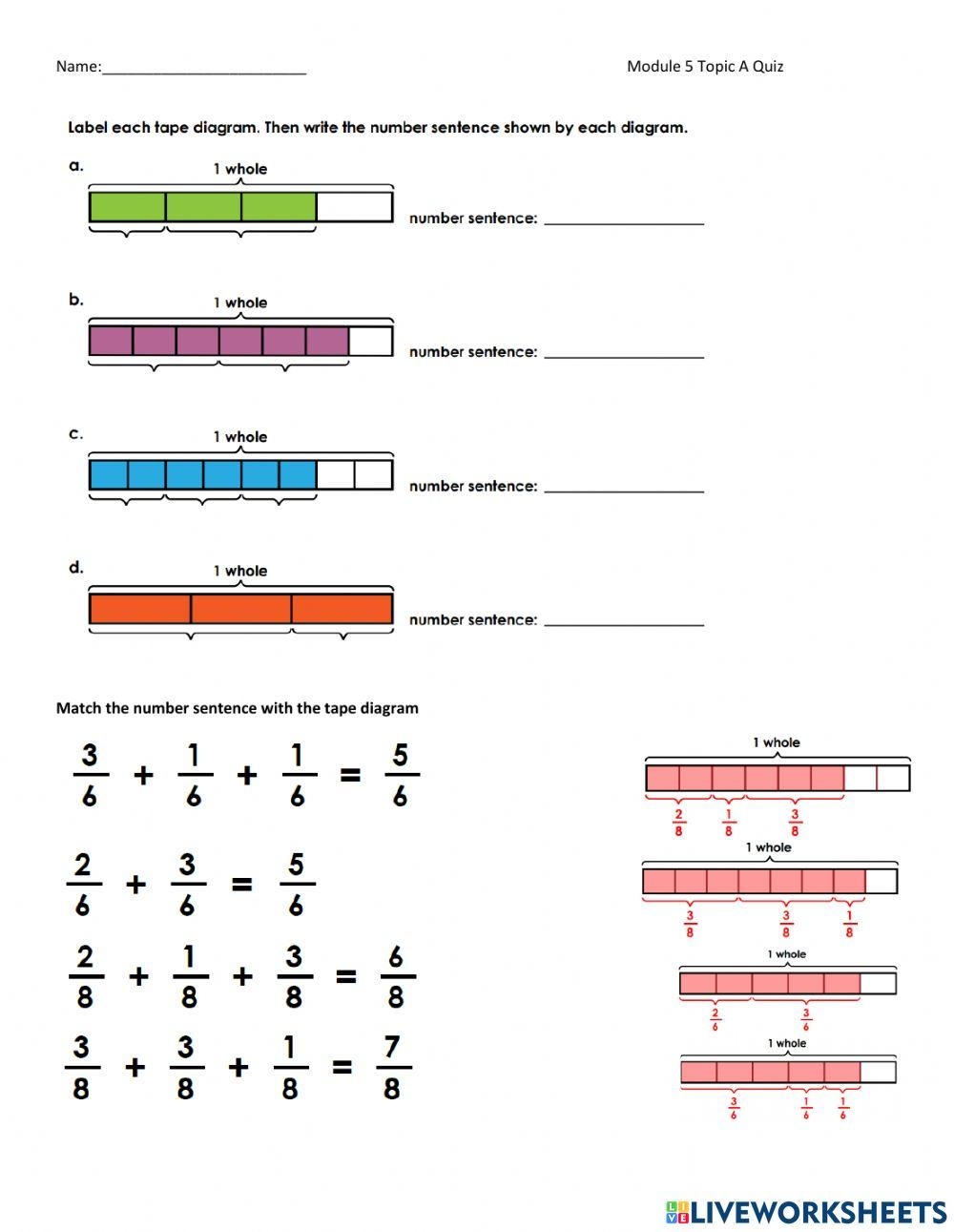Decomposing Fractions Fractions Worksheets Decomposing 