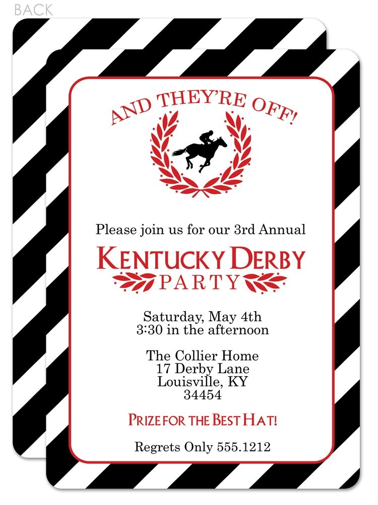 derby party invitation templates free