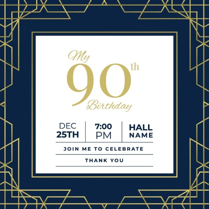 Design And Download This Ornamental Gradient My 90th Birthday Party