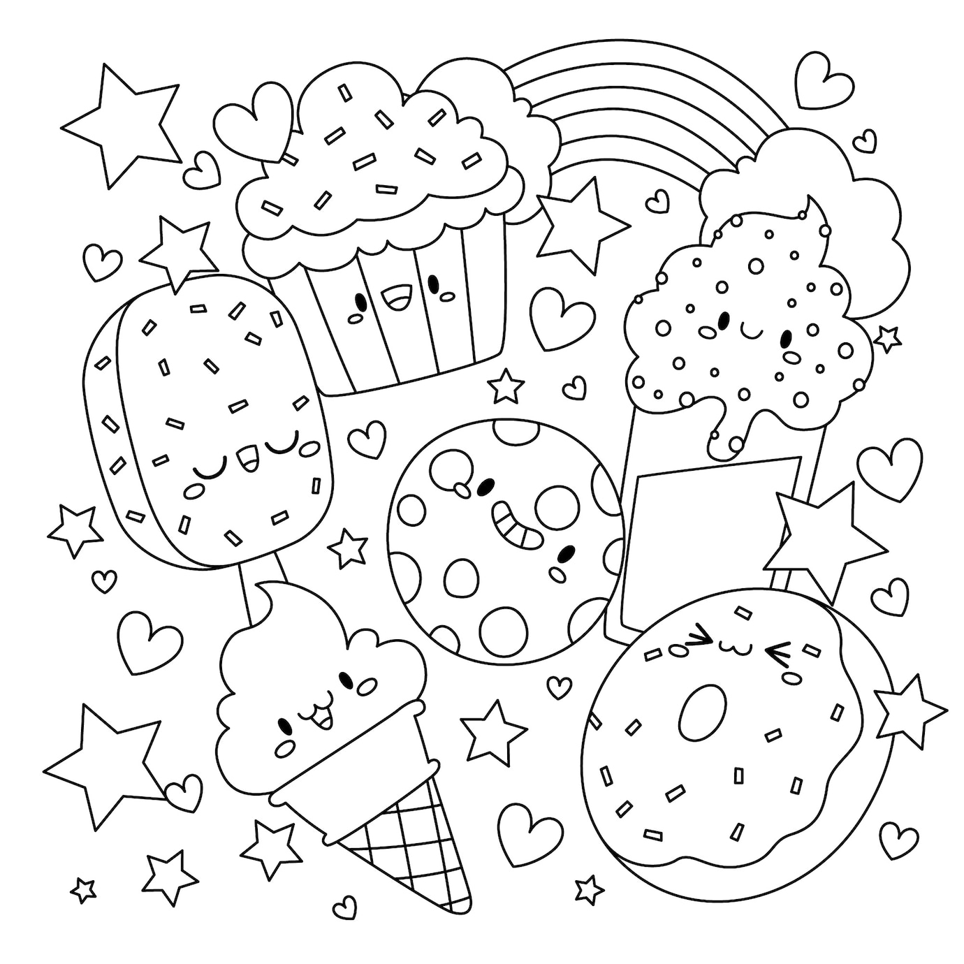 Dessert Coloring Pages Coloring Nation
