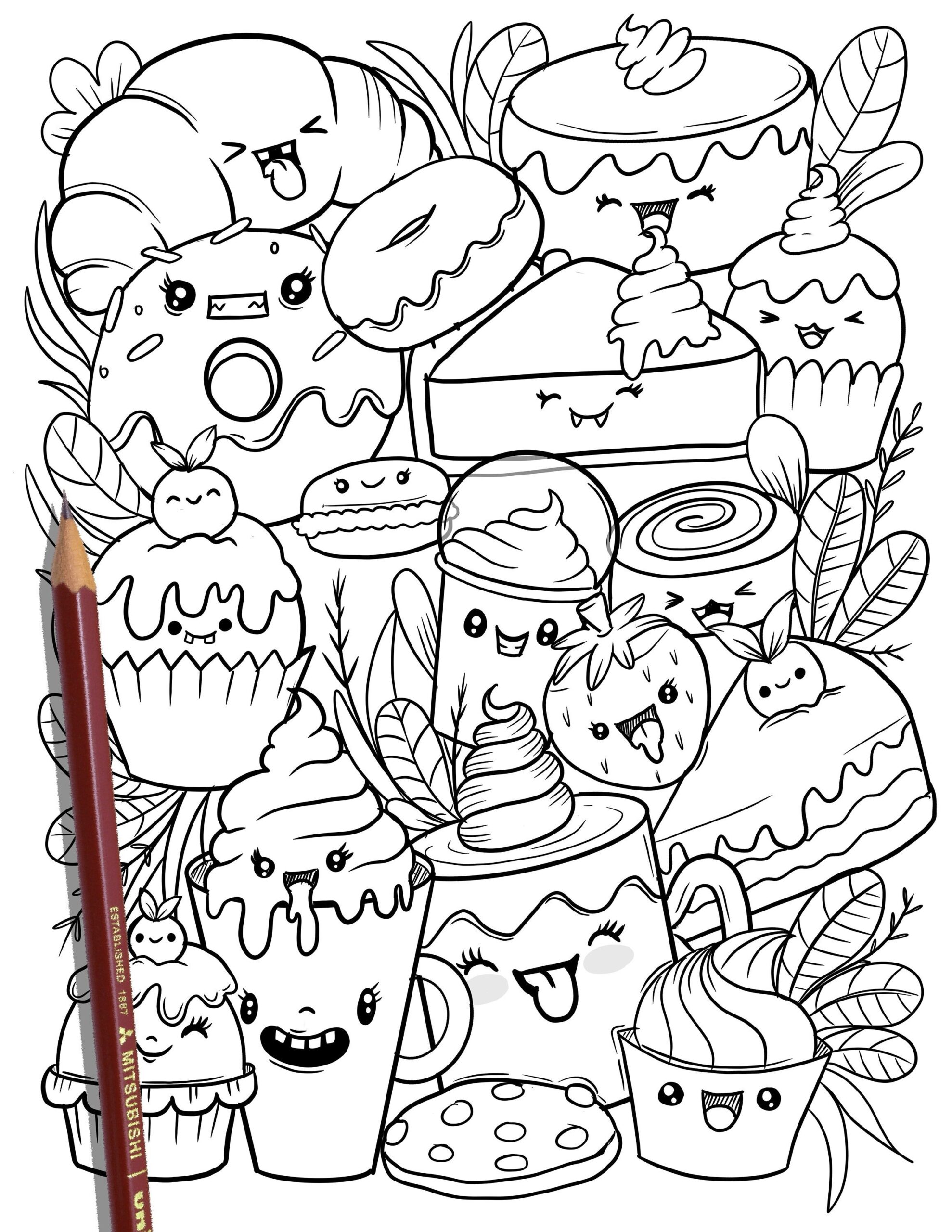 Dessert Coloring Pages Coloring Nation