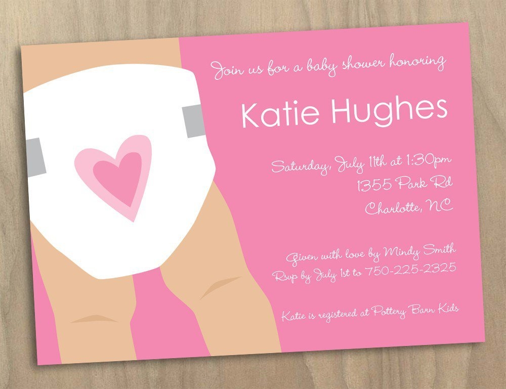 Diaper Party Invitations Printable