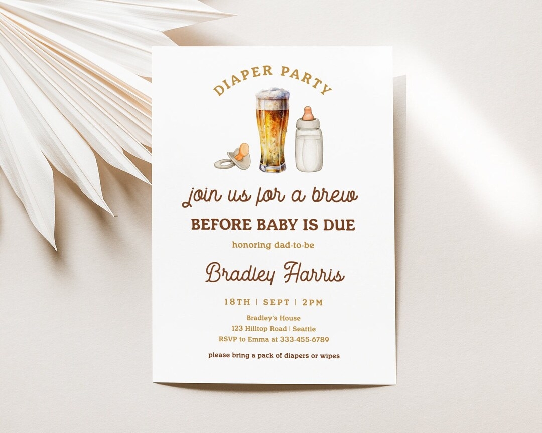 diaper party invite template