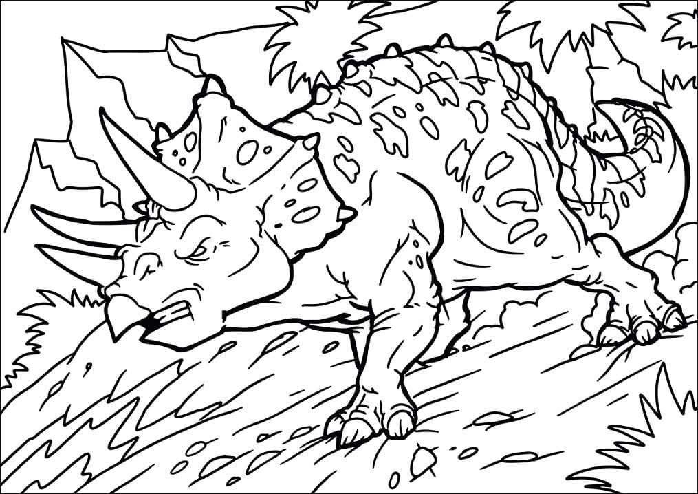 Dino Triceratops Coloring Page Free Printable Coloring Pages For Kids