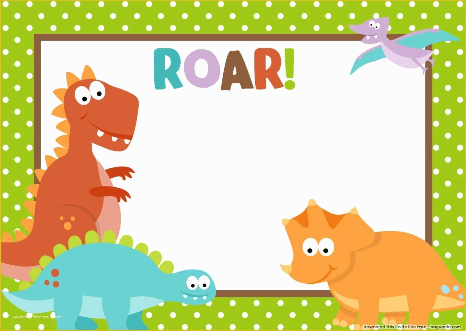 free dinosaur invitation template