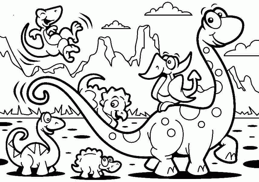 Dinosaur Printable Coloring Pages Free Coloring Home