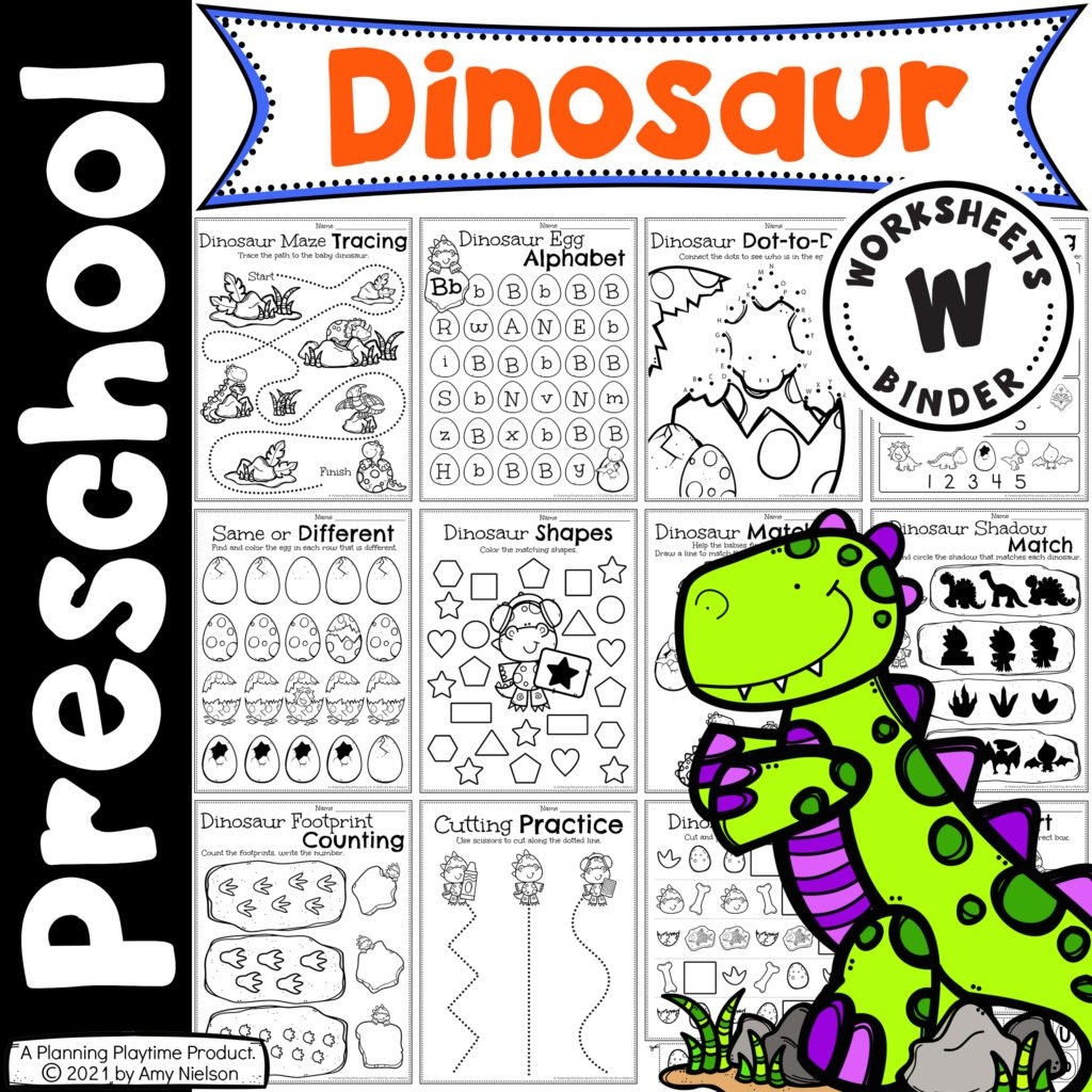 Dinosaur Worksheets Preschool Planning Playtime