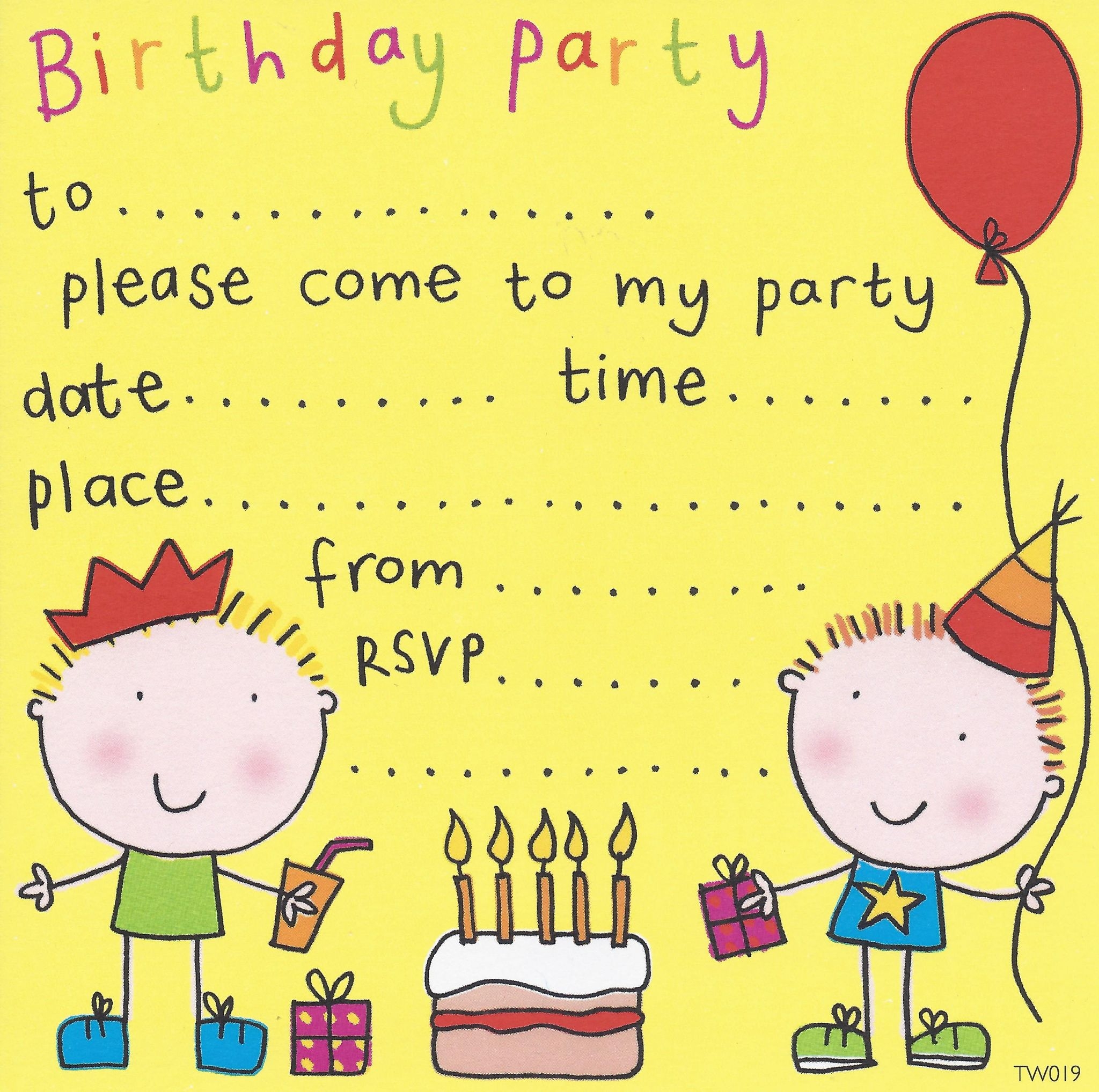 Dinywageman Printable Bday Invitations For Kids