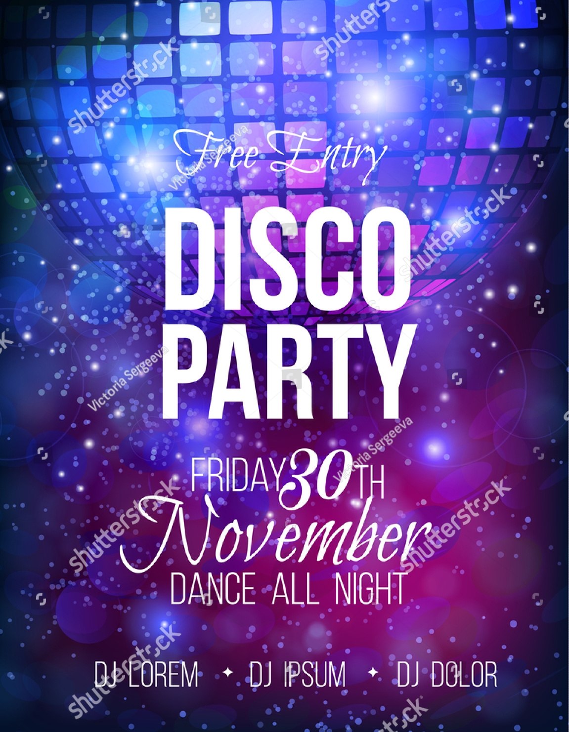 disco themed invitation templates