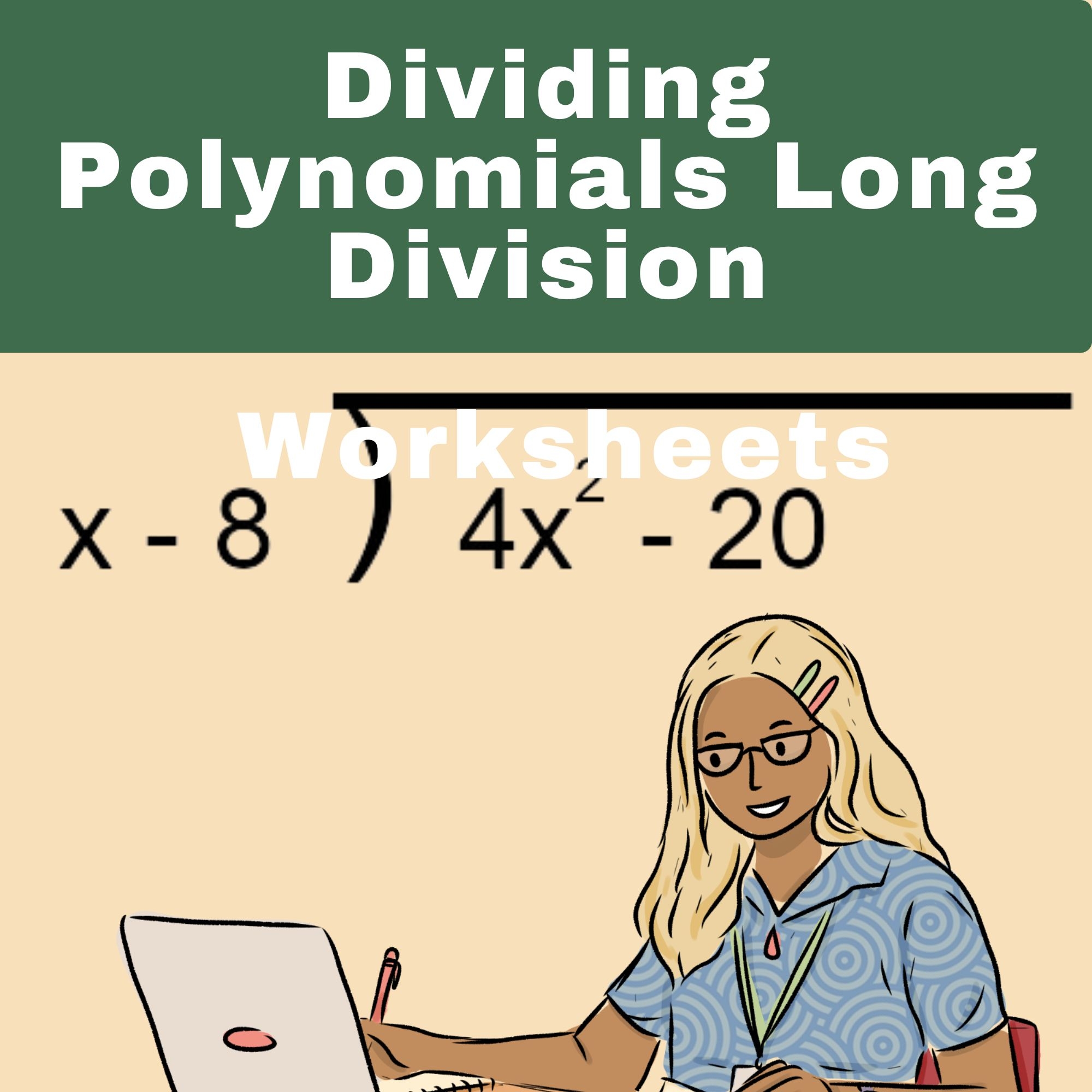 dividing polynomials long division worksheet