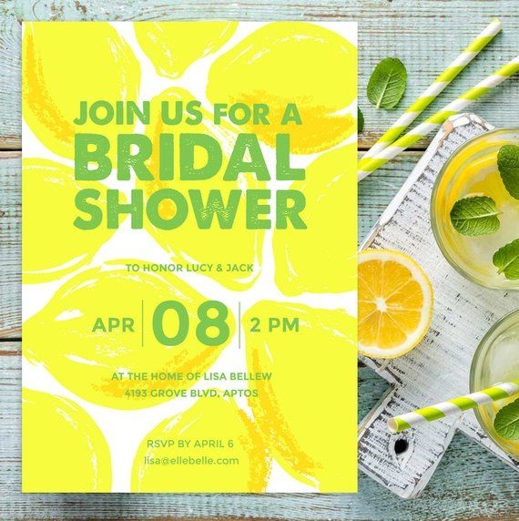 DIY Fresh Lemon Invitation Template Bridal Shower Editable Etsy Rsvp