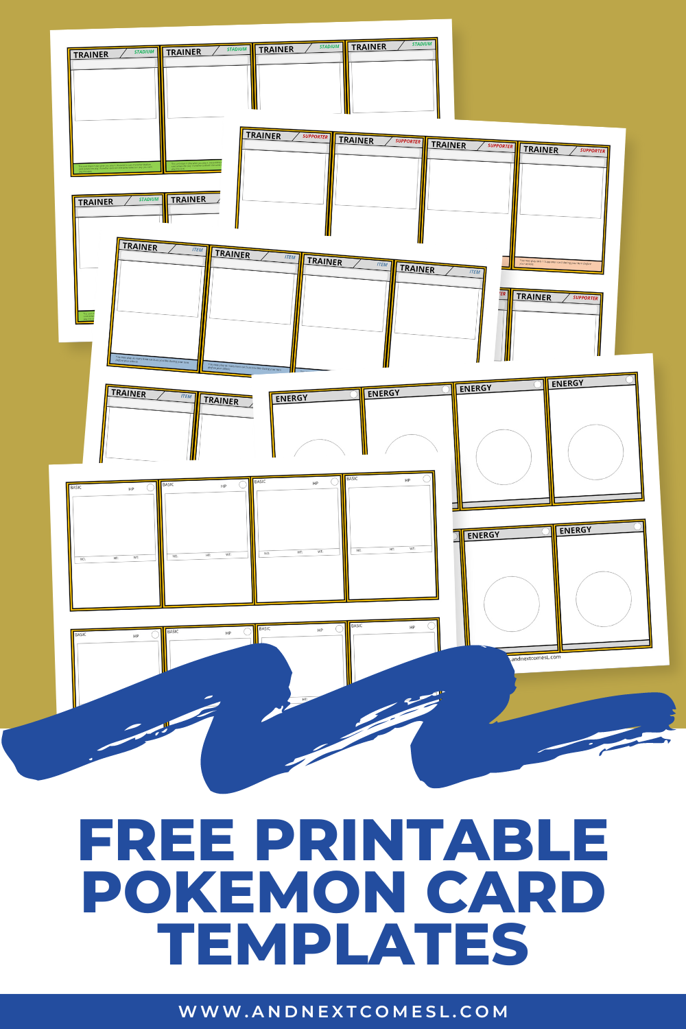 pokemon card templates printable