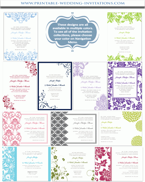 Do It Yourself Wedding Invitations Printable Wedding Templates