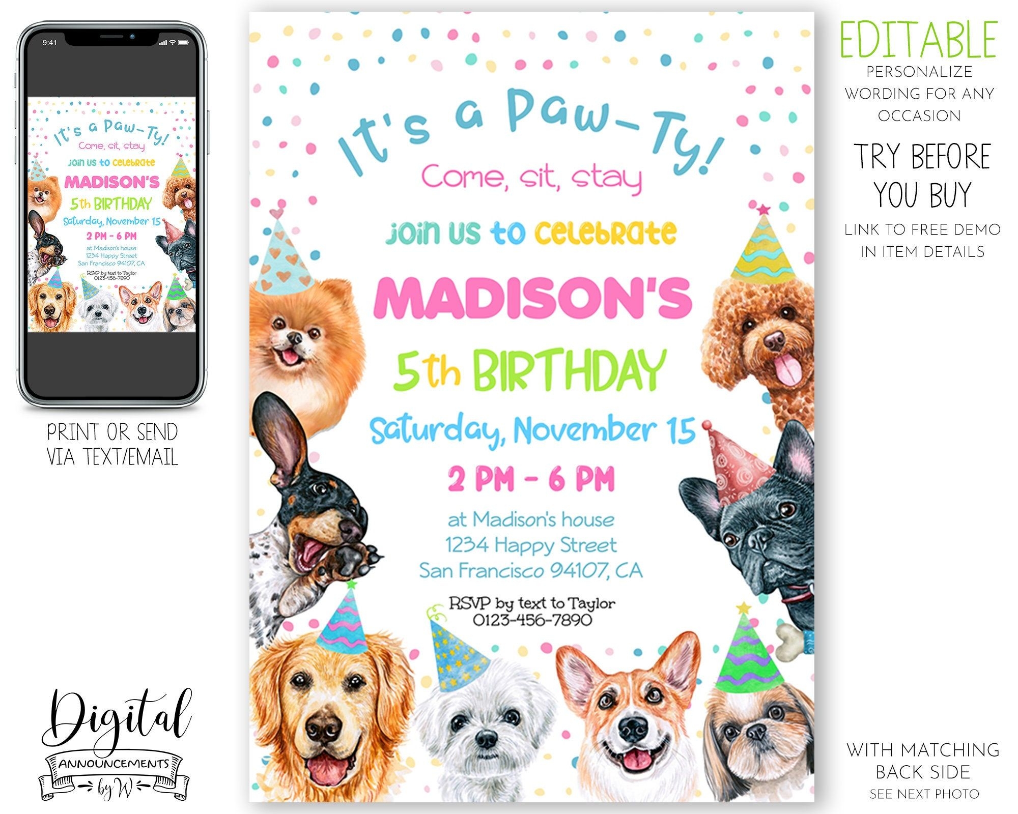 10th birthday party invite template