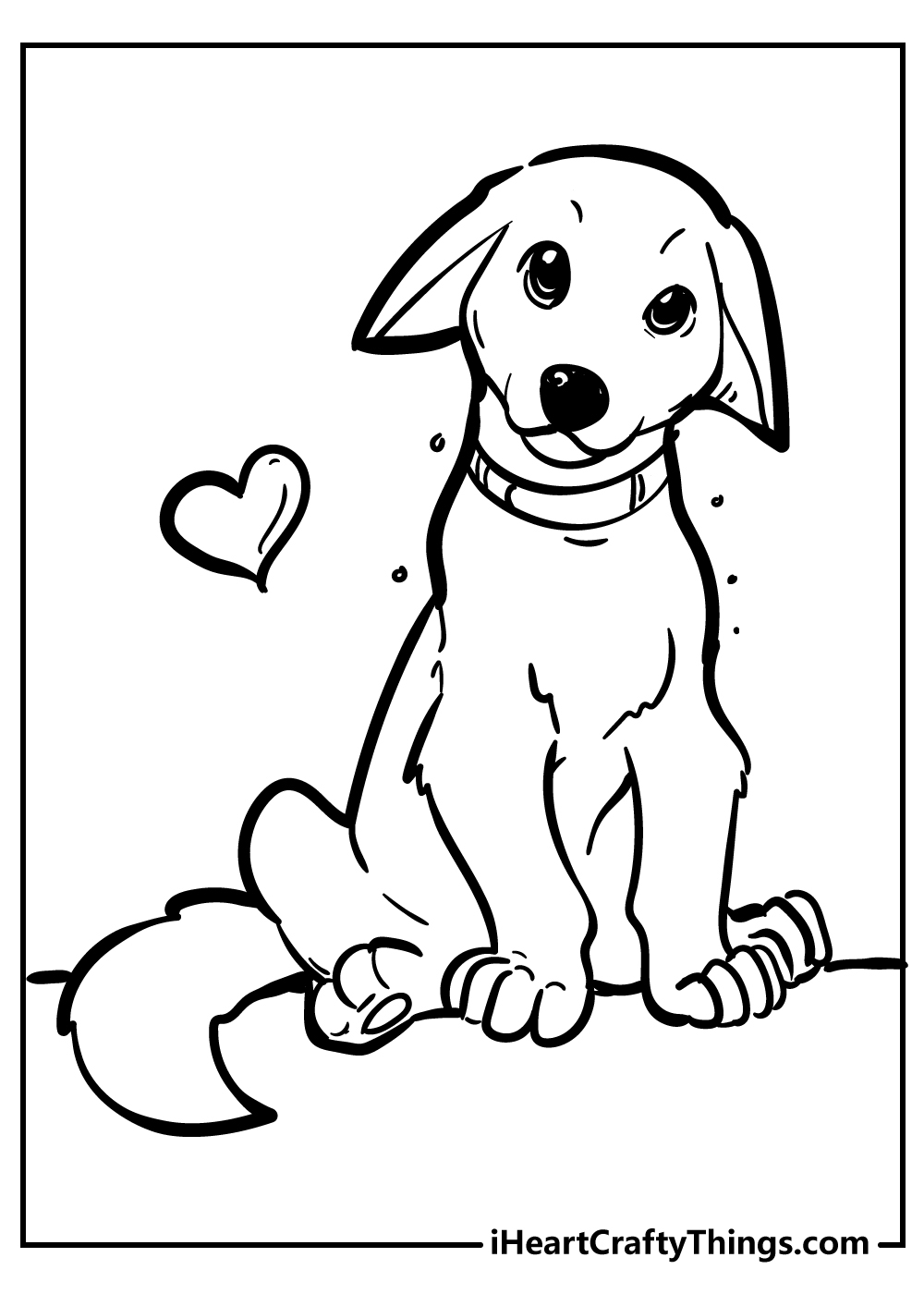 free dog printable coloring pages