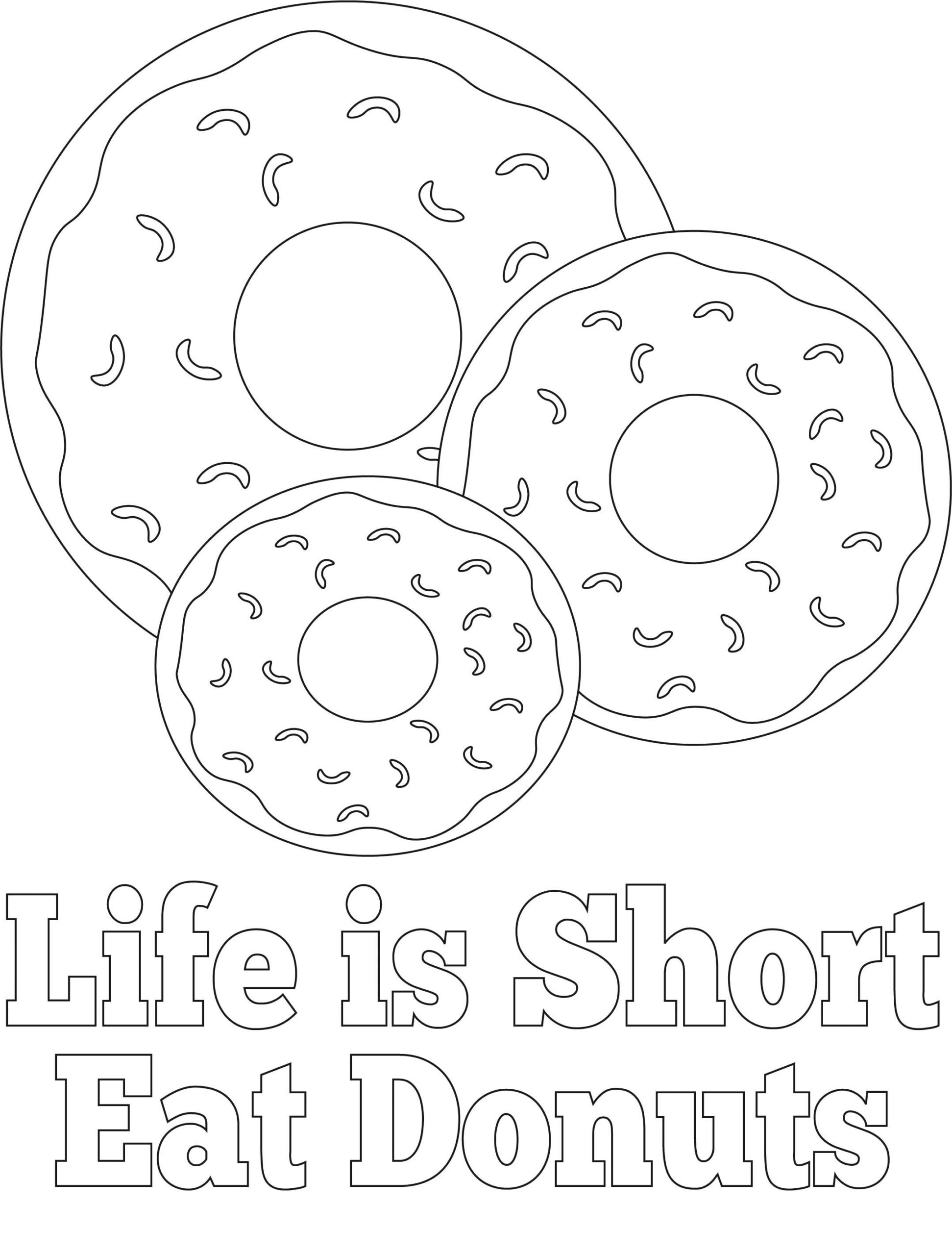 Coloring Pages Donuts