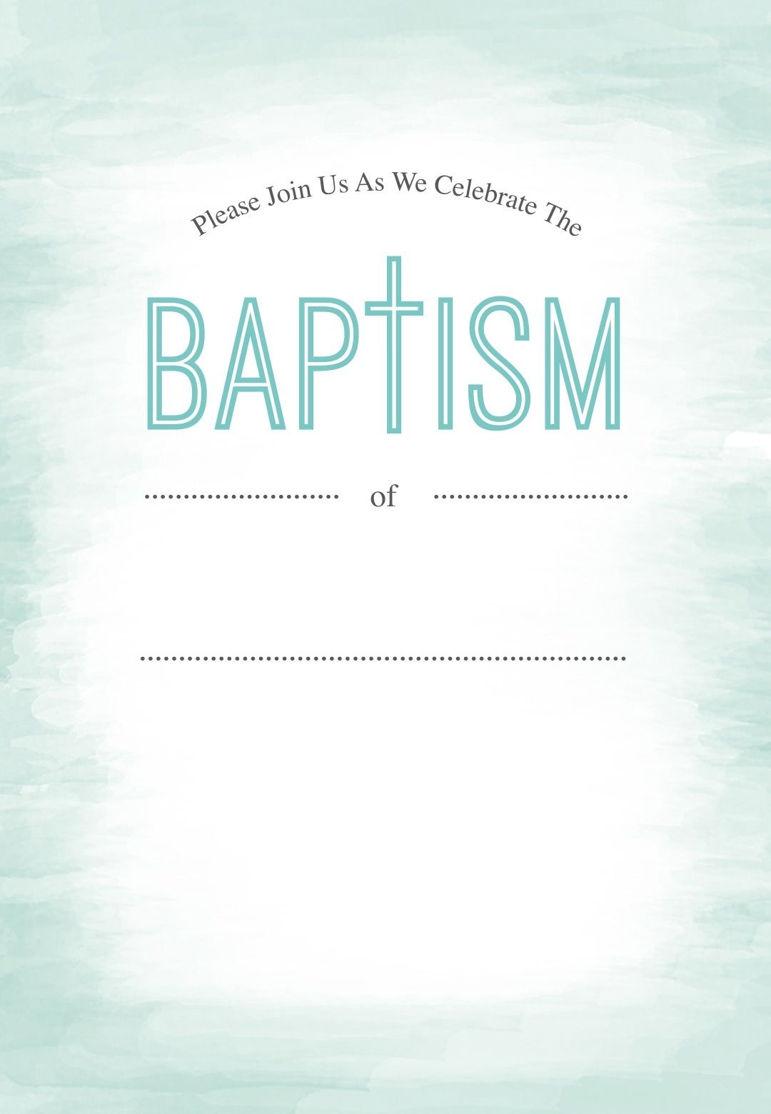 Dotted Pink Free Printable Baptism Christening Invitation Free 