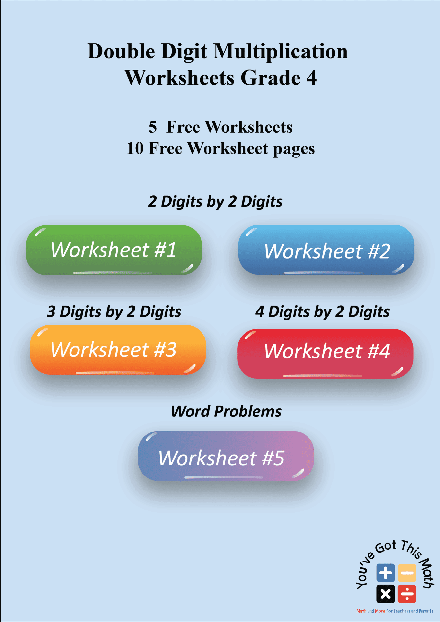 double digit fraction multiplication worksheet 5th