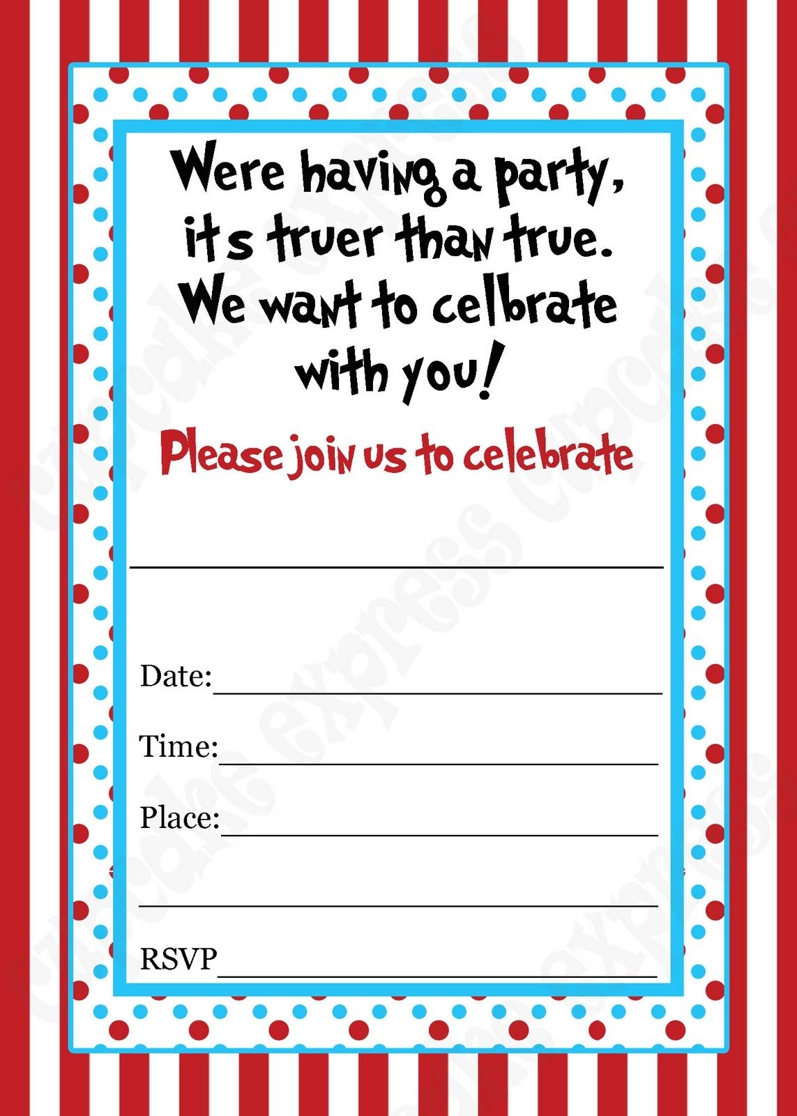 Dr Seuss Invitation Template Free Content Calendar Template