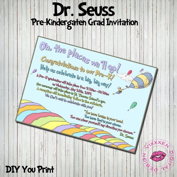 DR SEUSS Oh The Places You 39 ll Go Graduation Invitation