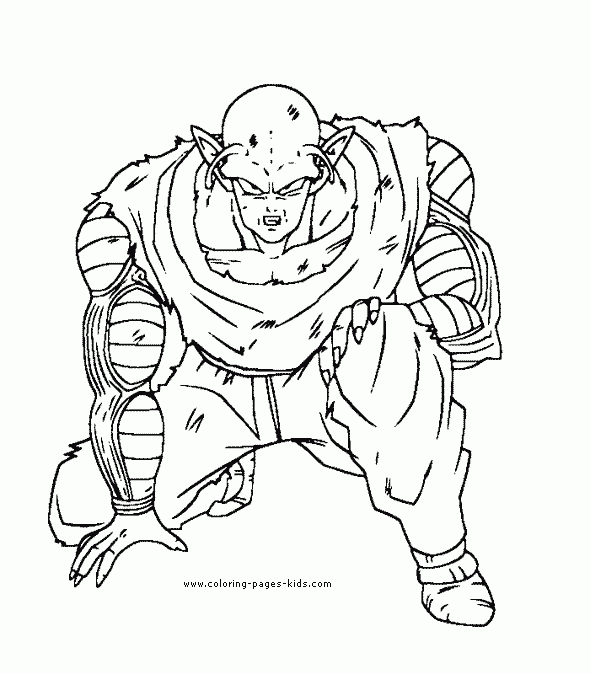 Dragon Ball Z Color Page Cartoon Color Pages Printable Cartoon 