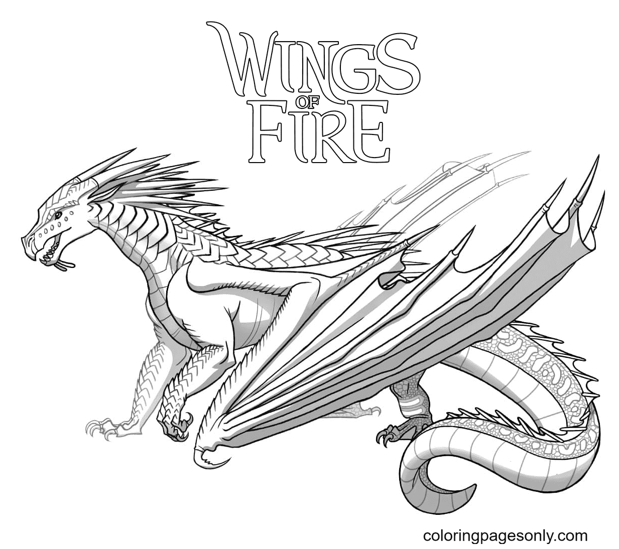 Dragon Wings Of Fire Coloring Page Free Printable Coloring Pages