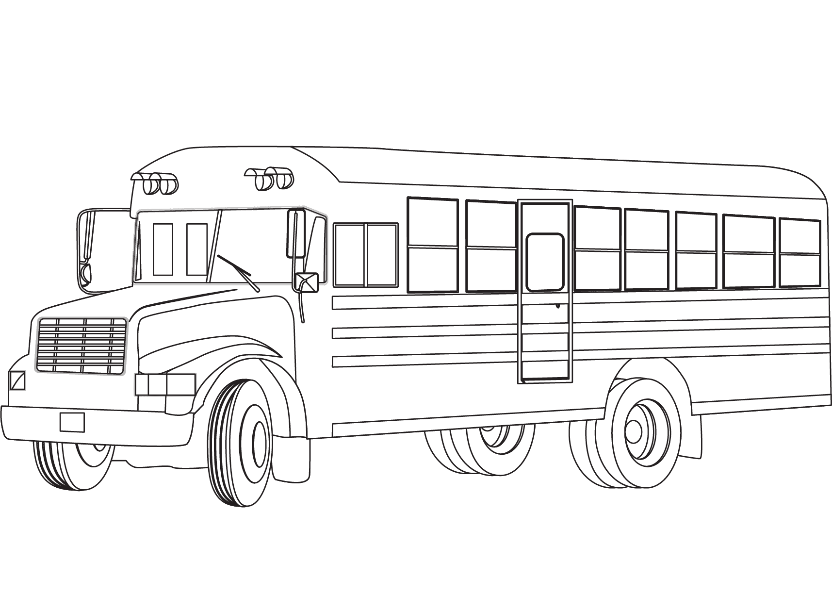 Bus Coloring Page