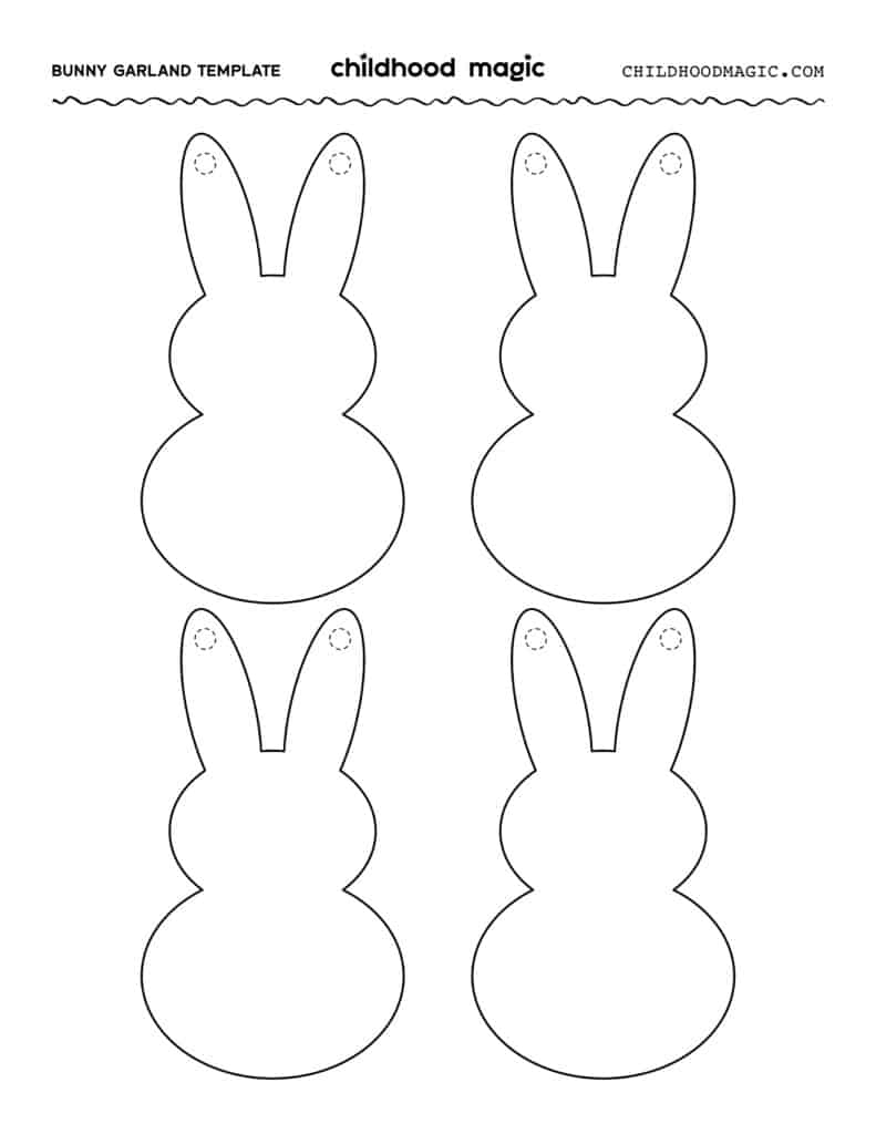 Easter Bunny Garland Craft Childhood Magic