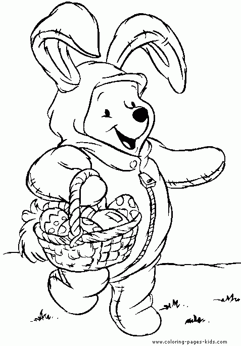 Easter Coloring Page For Kids Winnie The Pooh Easter
